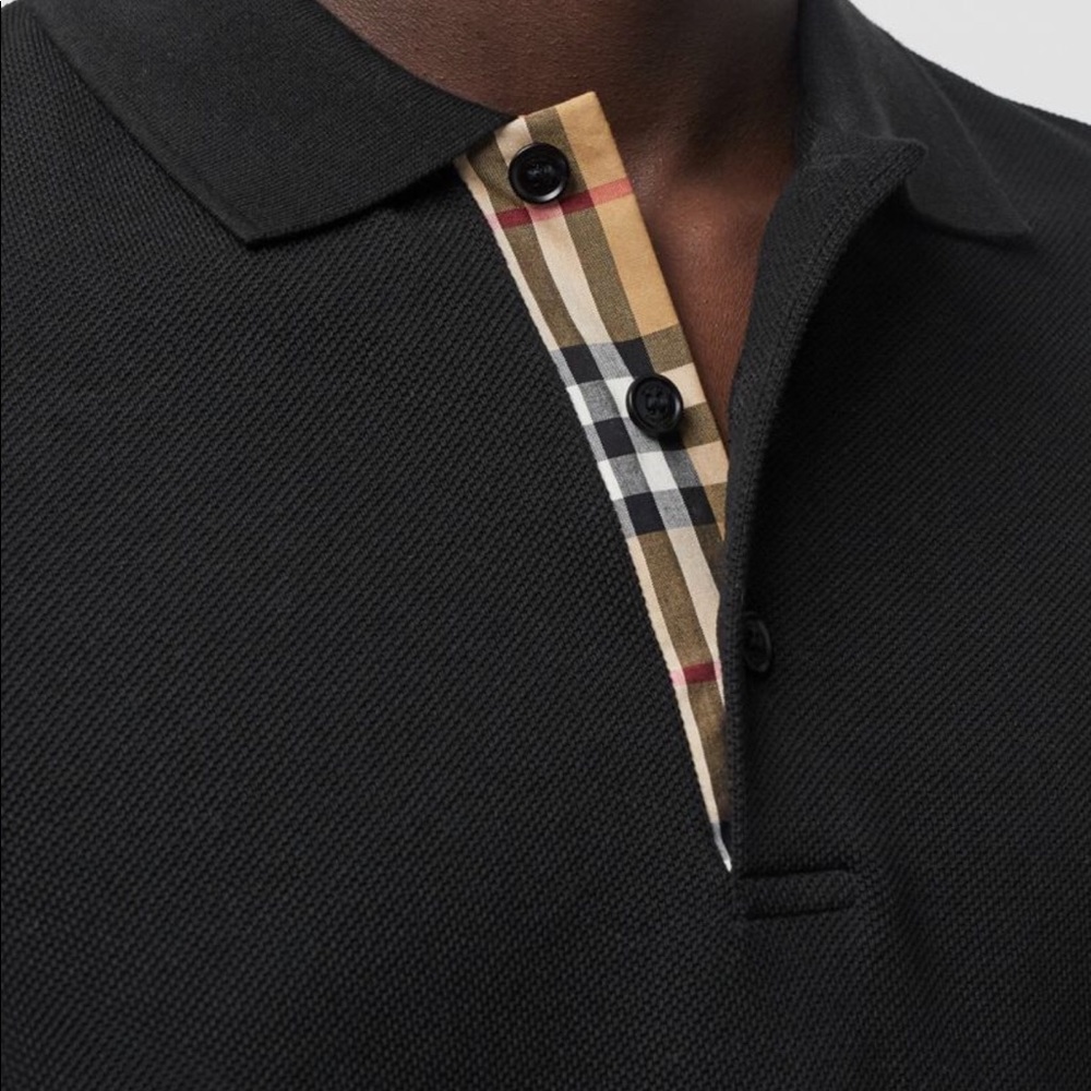 Burberry Men placket polo black xl